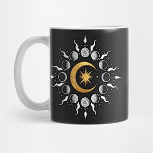 Gold Moon and Star Mug